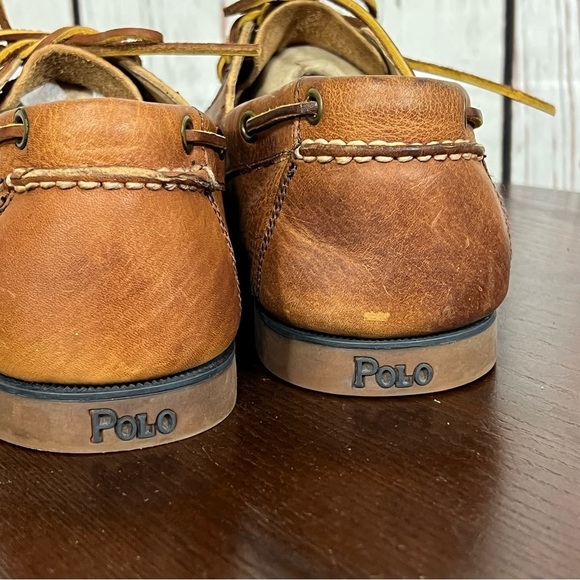 Ralph Lauren Polo Tan Leather Loafers Slip-Ons Vintage 80s 90s in size 9.5 GUC - Picture 9 of 17